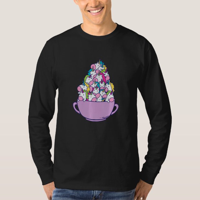 Camiseta Cheio De Copas De Unicórnios (Frente)