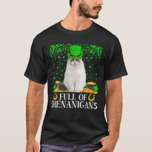 Camiseta Cheio De Folha De Shamrock Da Rua De Shenanigans R