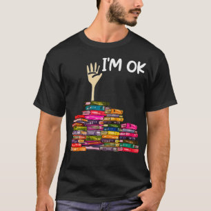 Camiseta Cheio de livros Estou bem