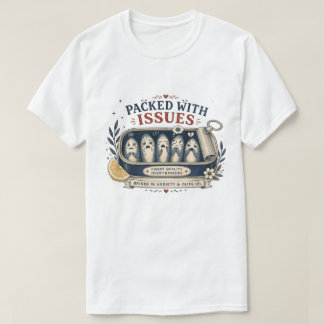 Camiseta Cheio de Problemas Sardinhas Engraçadas