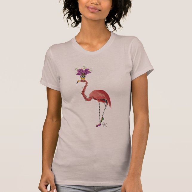 Camiseta Cheio Mardi Gras Flamingo (Frente)