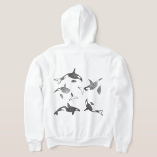 Camiseta Cheio Orca Zip Up Grunge Back Design Hoodie
