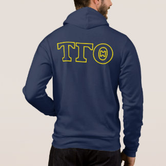 Camiseta Cheio Tau Gamma Theta Zip Hoodie com Crest & Lette