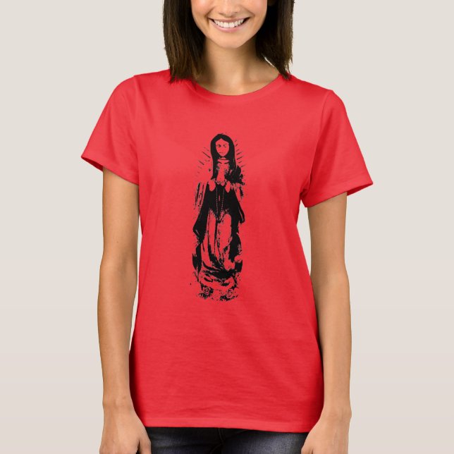 Camiseta Cheio Virgin Mary Comprimento (Frente)