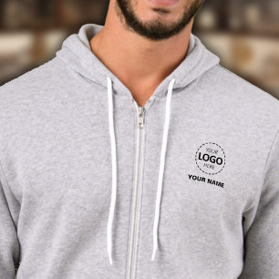 Camiseta Cheio Zip Hoodie - Logotipo e Nome / Função de Tra