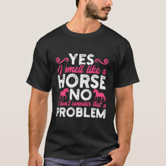 Camiseta Cheira A Um Cavalo Engraçado Que Anda De Cabra De