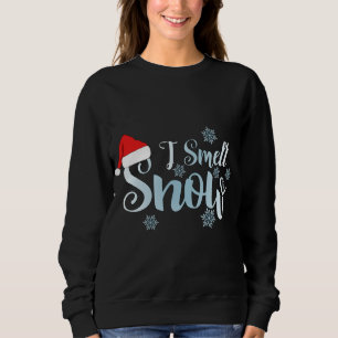 Camiseta cheira neve, flocos de neve bonitos, neve, neve, c