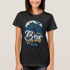 Camiseta Cheira veado de cerveja na montanha