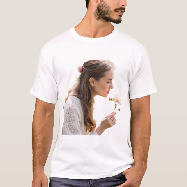 Camiseta cheire as flores (Frente)