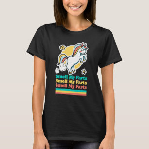 Camiseta Cheire Minhas Fartas Fazendo Bobo Unicórnio Retro