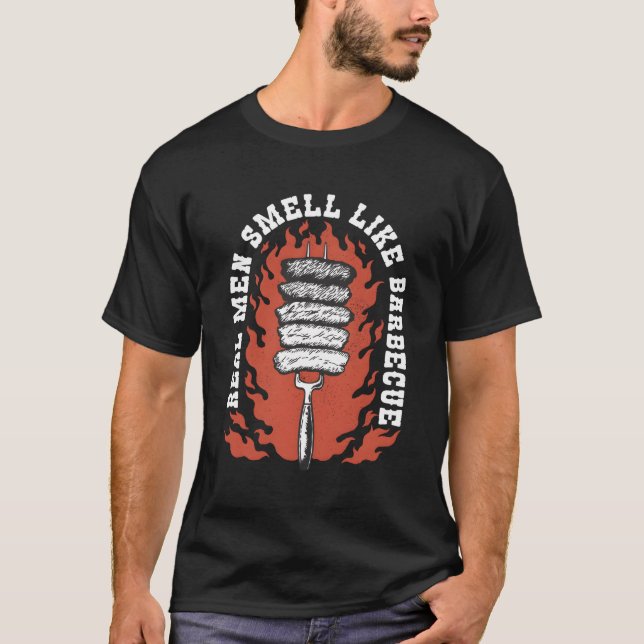 Camiseta Cheiro Real Como Barbecue Churrasco Grieling Barbe (Frente)
