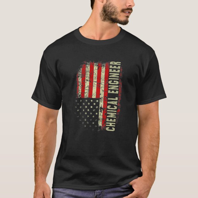 Camiseta Chemical Engineer 4th Of July US Flag Patriotic En (Frente)