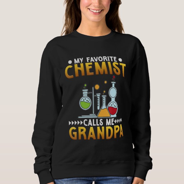 Camiseta Chemist Calls Me Grandpa Chemistry  Science Graphi (Frente)