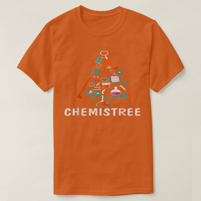 Camiseta Chemistree Funny Science Christmas Tree Labratory  (Frente do Design)