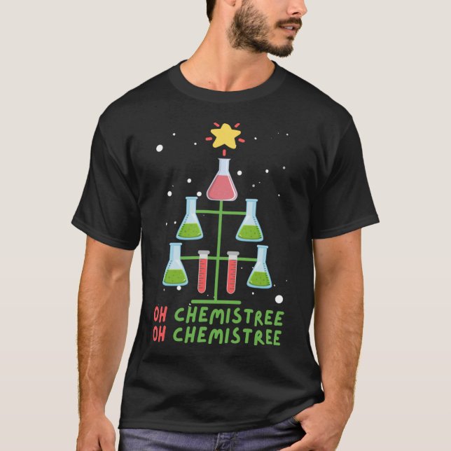 Camiseta Chemistry Christmas Oh Chemistree friend (Frente)