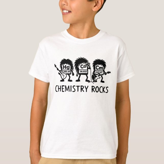 Camiseta Chemistry Rocks Science Rock Band (Frente)