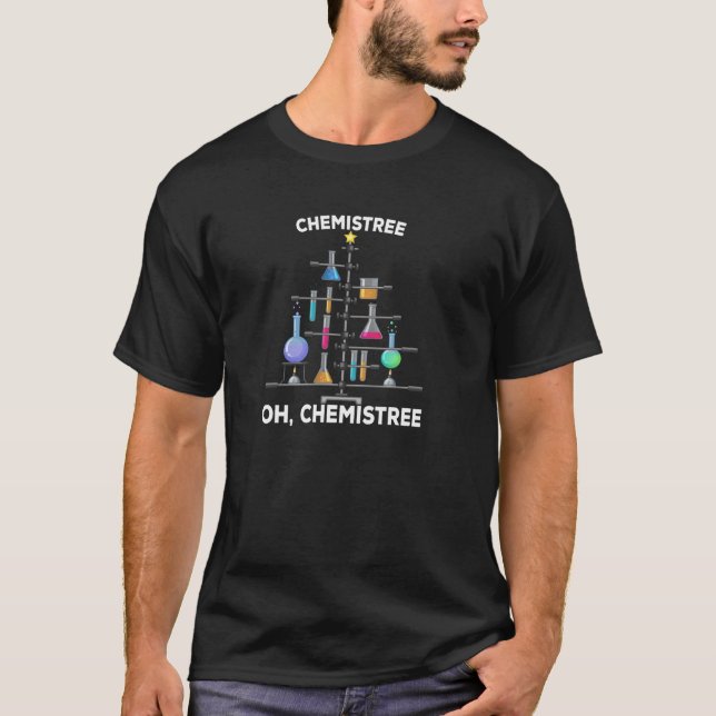 Camiseta Chemistry Science Christmas Tree Funny Oh Chemistr (Frente)