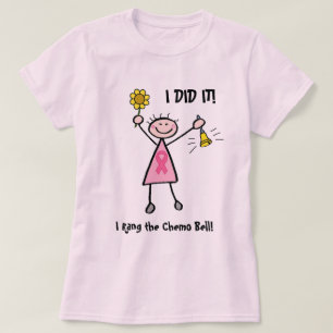 Camiseta Chemo Bell - cancro da mama cor-de-rosa da fita