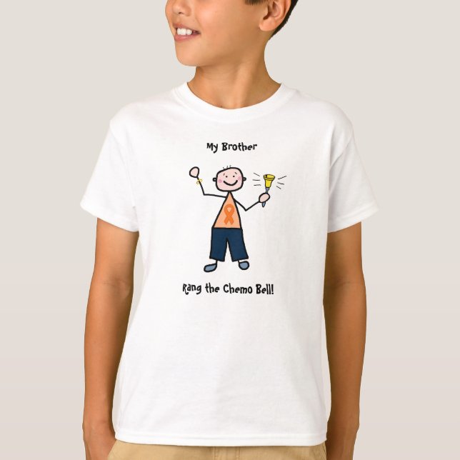 Camiseta Chemo Bell - homem ou menino da leucemia (Frente)