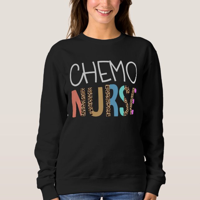 Camiseta Chemo Nurse Bohemian Cheetah Leopard Print Pattern (Frente)