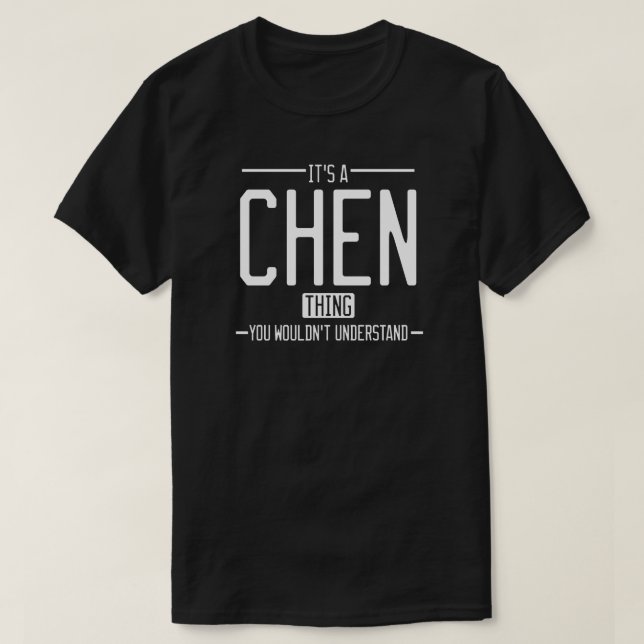 Camiseta Chen tem um sobrenome engraçado (Frente do Design)