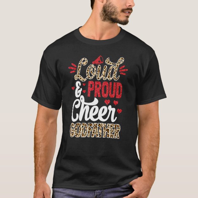 Camiseta Cheque Goddad O Maior Fã Leopard Imprimido E Pom (Frente)