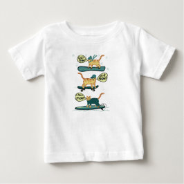 Camiseta Cheque Meowt! Tabuleiro de Surf de skate Snowboard