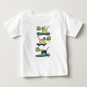 Camiseta Cheque Meowt! Tabuleiro de Surf de skate Snowboard