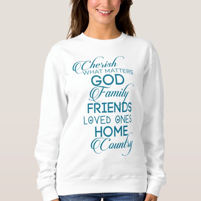 Camiseta Cherish O Que Importa Teal (Frente)