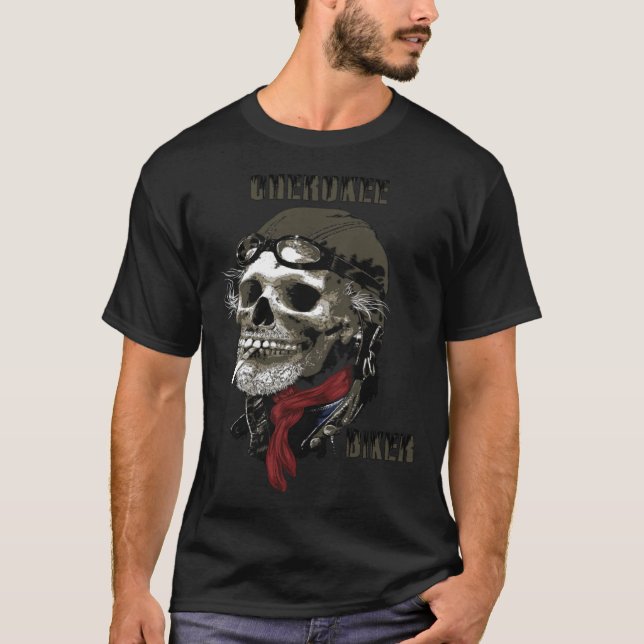 Camiseta Cherokee American Indian Tribe Motorcycle Biker Ol (Frente)