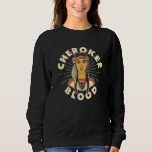 Camiseta Cherokee Blood Orgulhosa Mulher Nativa Americana C