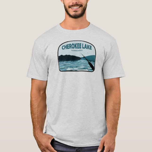 Camiseta Cherokee Lake Tennessee Fisheries Rod (Frente)
