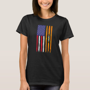 Camiseta Cherokee Roots Half American Flag Patriotic Cherok