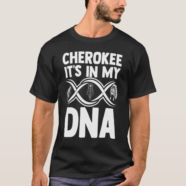Camiseta Cherokeedna Native American Indígenas Head (Frente)