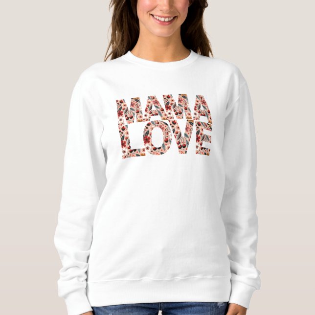 Camiseta Cherries Mama Love Typografia Sweet (Frente)