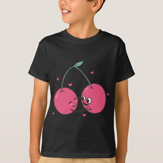 Camiseta Cherry Best Frily Girl Namorada Sorria Twin Berr (Frente)