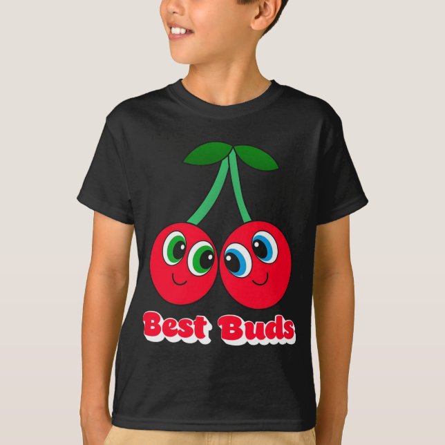 Camiseta Cherry Best Girl Amiga Namorada Sorria Twin Berr (Frente)
