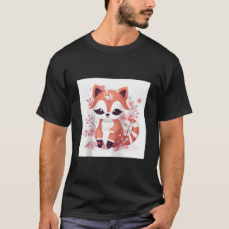 Camiseta Cherry Blossom And Red Panda Print Home Decor Base