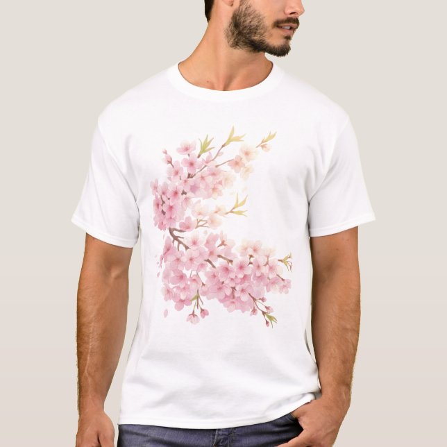 Camiseta Cherry Blossom Dreams – Floral Art (Frente)