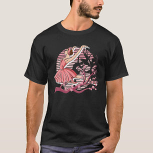 Camiseta Cherry Blossom En Pointe Dancing Ballerina Sakura