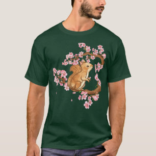 Camiseta Cherry Blossom - Esquilo de Arte Japonês