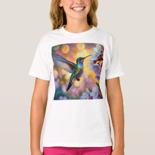 Camiseta Cherry Blossom Fantasy Hummingbird