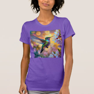 Camiseta Cherry Blossom Fantasy Hummingbird