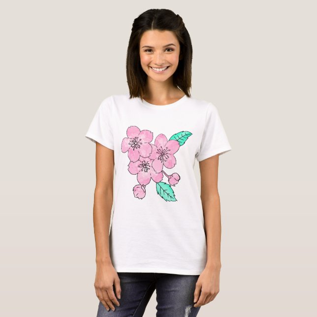 Camiseta Cherry Blossom Fllower (Frente Completa)