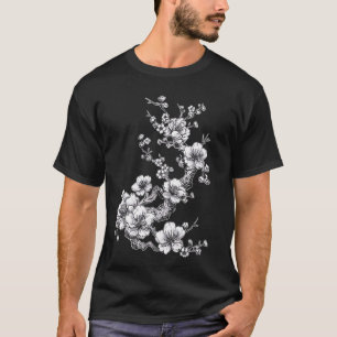 Camiseta Cherry Blossom Flower Botânica Sketc