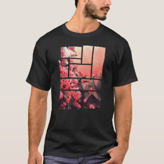 Camiseta Cherry Blossom - Gráfico Retroativo Japonês