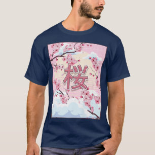 Camiseta Cherry Blossom Japanese Aesthetic Kawaii Sakura Tr