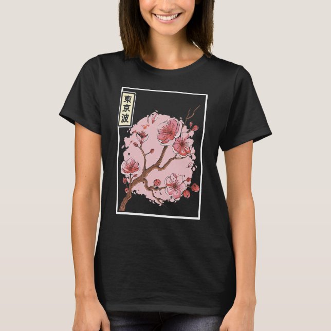 Camiseta Cherry Blossom Japonês Sakura Árvore Japão Aesthet (Frente)
