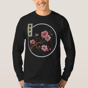 Camiseta Cherry Blossom Japonês Sakura Tree Circle Japão A