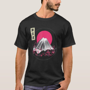 Camiseta Cherry Blossom Japonês Sinalizador Sun Terras Saku